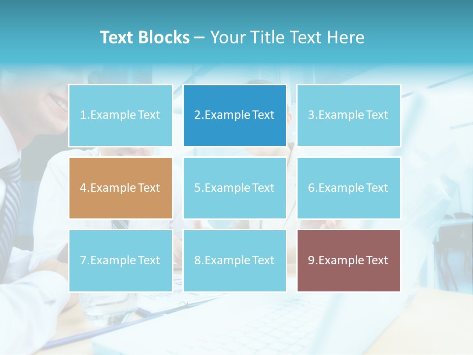 Laptop Executive Aged PowerPoint Template