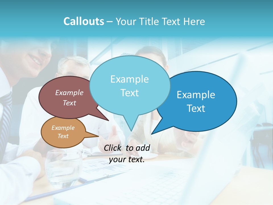 Laptop Executive Aged PowerPoint Template