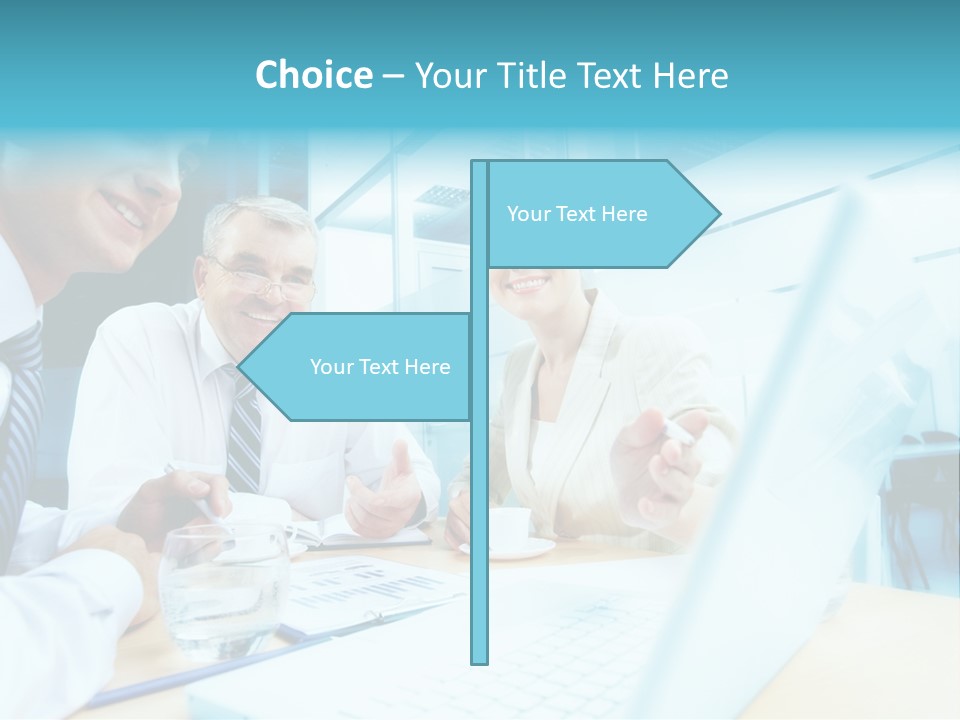 Laptop Executive Aged PowerPoint Template