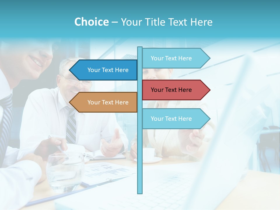 Laptop Executive Aged PowerPoint Template