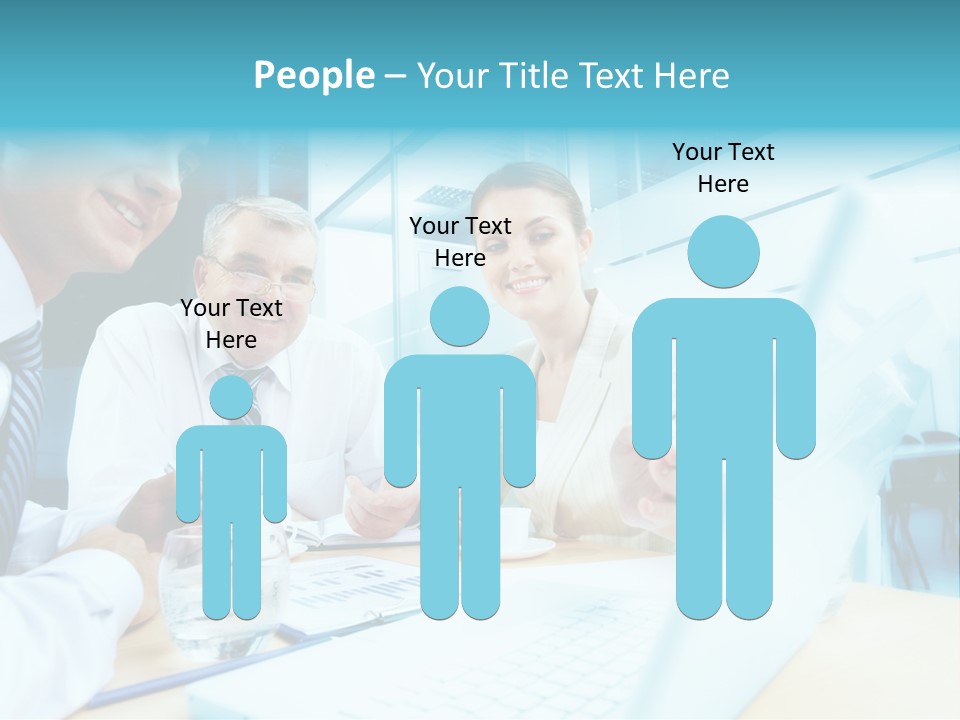 Laptop Executive Aged PowerPoint Template