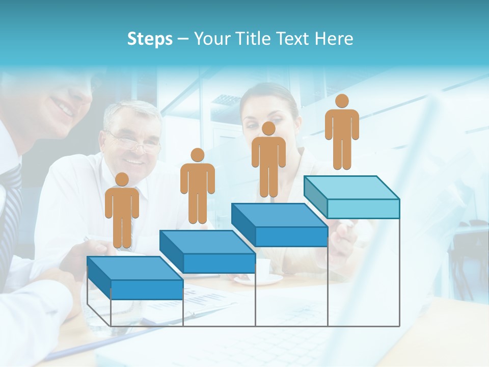 Laptop Executive Aged PowerPoint Template