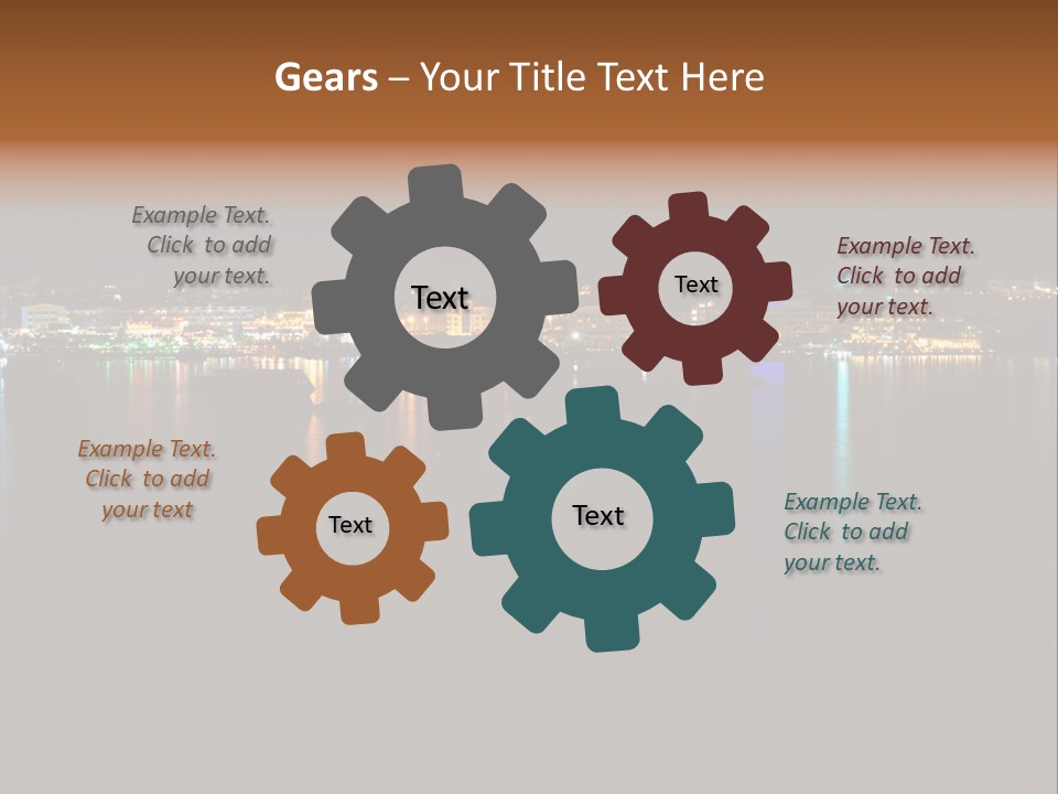 Tourism Deck Boat PowerPoint Template