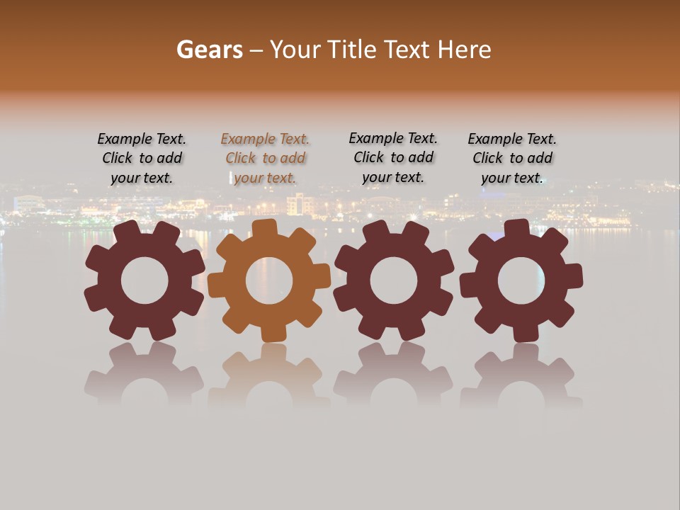 Tourism Deck Boat PowerPoint Template