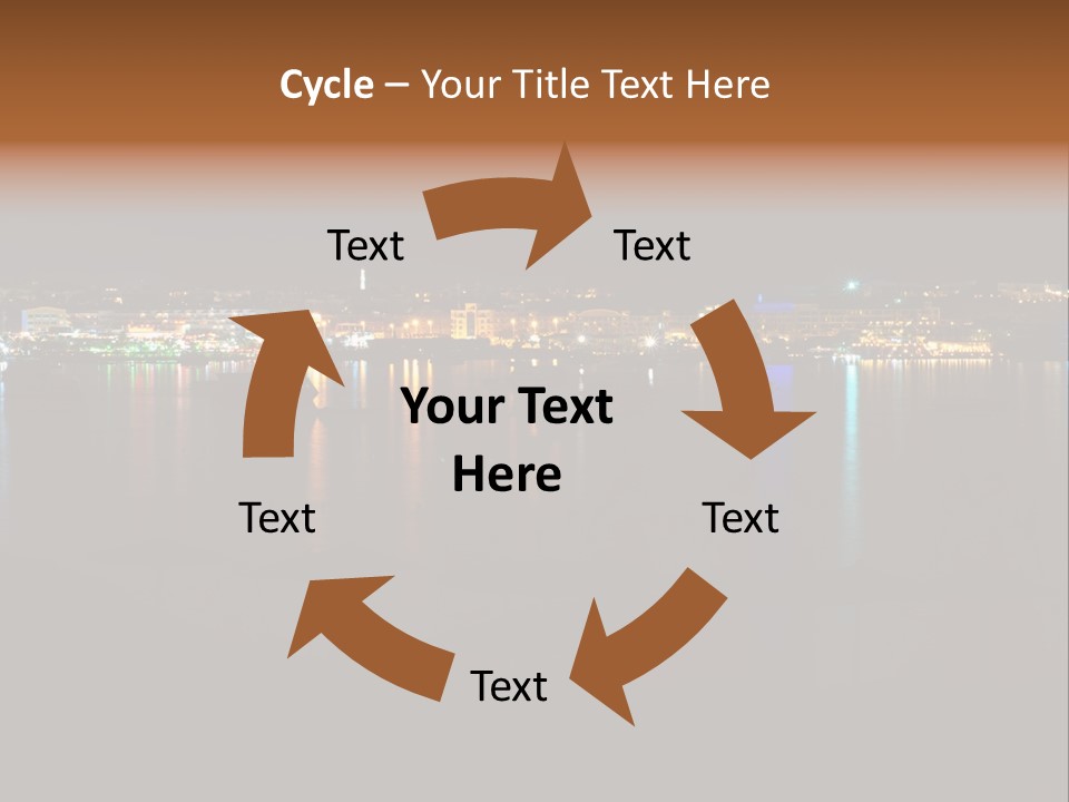 Tourism Deck Boat PowerPoint Template