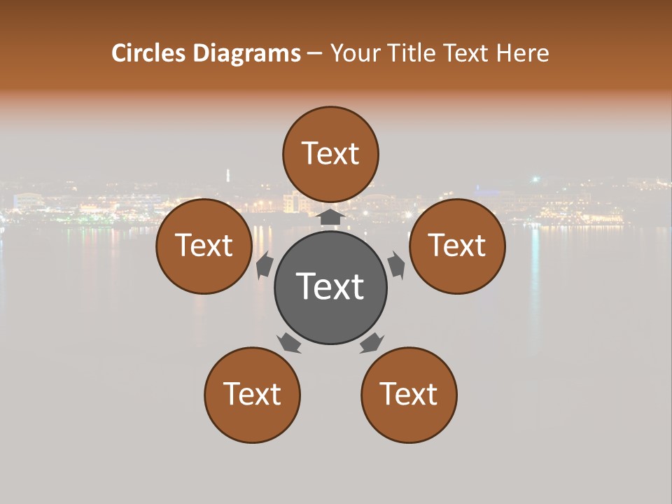 Tourism Deck Boat PowerPoint Template