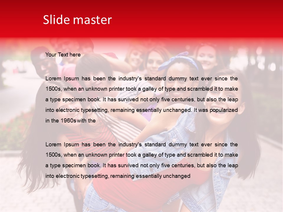 Blond Ethnicity Park PowerPoint Template