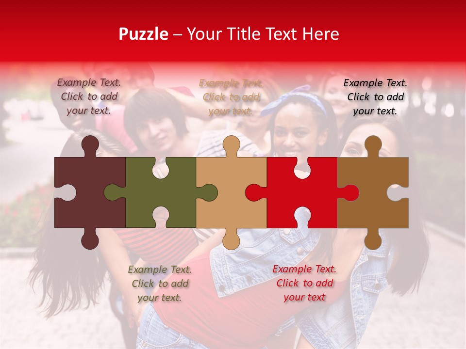 Blond Ethnicity Park PowerPoint Template