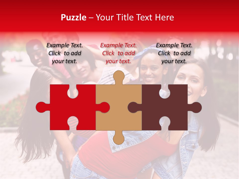 Blond Ethnicity Park PowerPoint Template