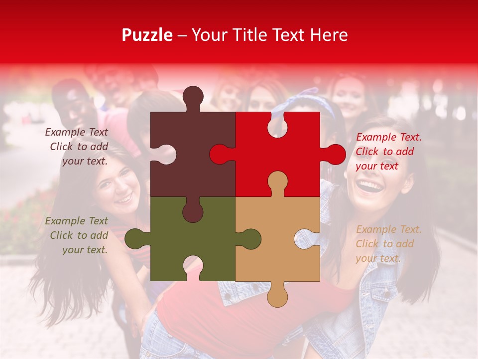 Blond Ethnicity Park PowerPoint Template