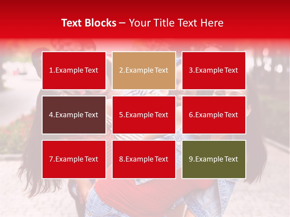 Blond Ethnicity Park PowerPoint Template