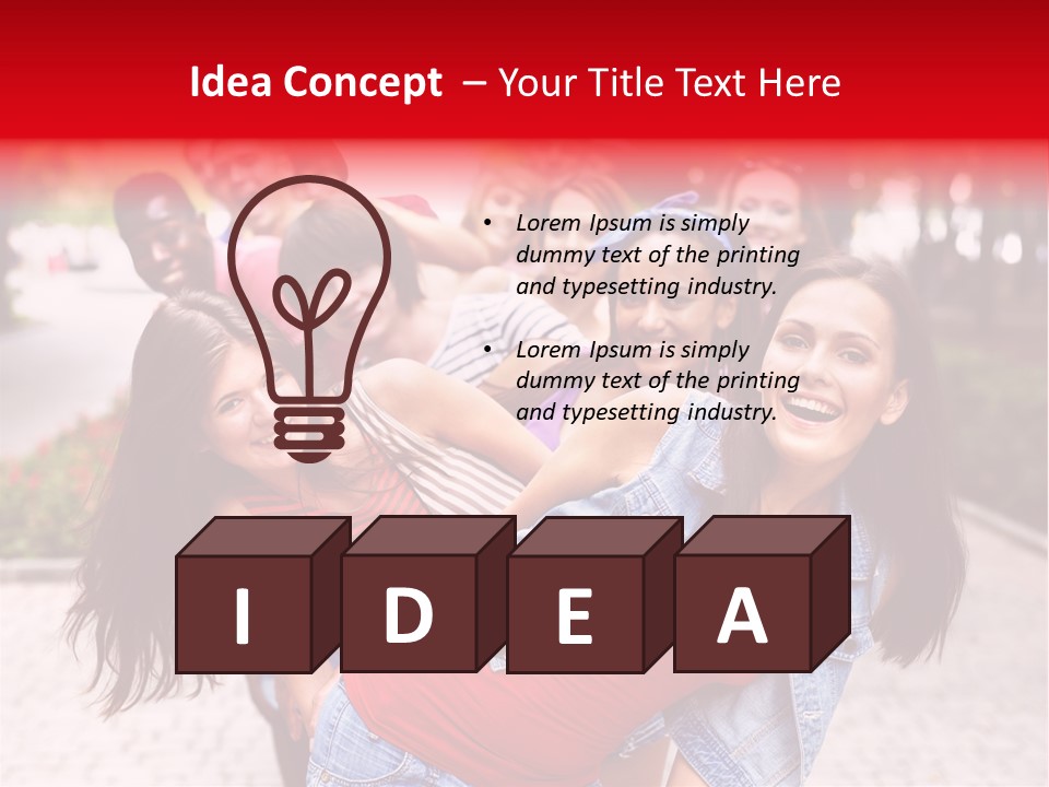 Blond Ethnicity Park PowerPoint Template