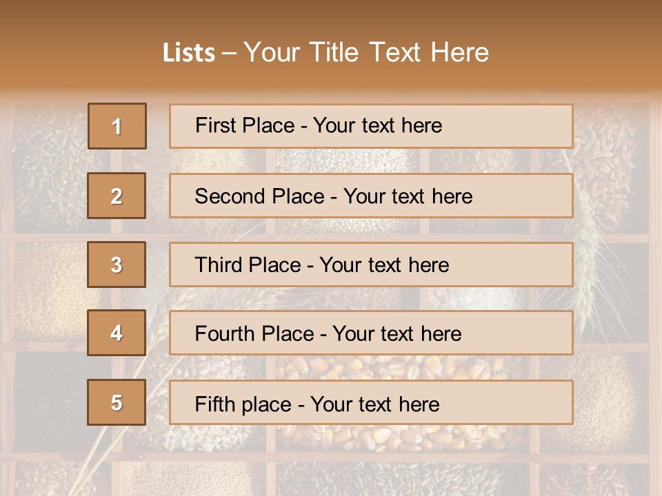 Quinoa Wooden Wheat PowerPoint Template