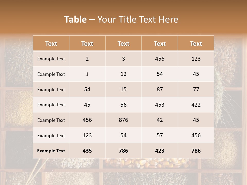 Quinoa Wooden Wheat PowerPoint Template