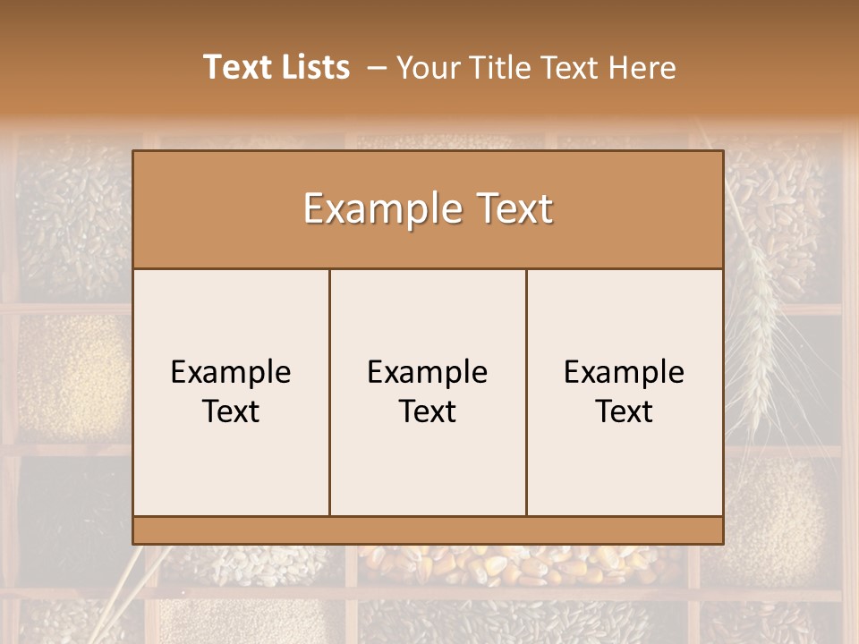Quinoa Wooden Wheat PowerPoint Template