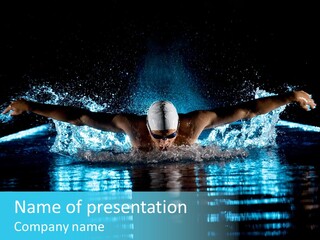 Strength Swimwear Stroke PowerPoint Template