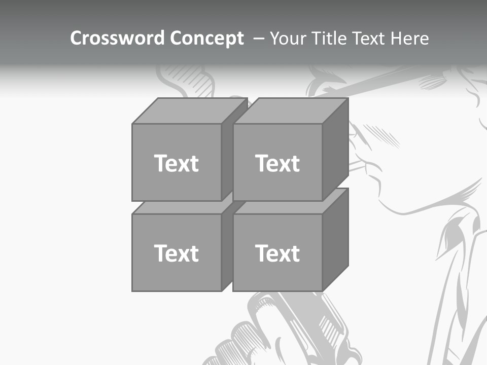Smoke Glasses Hand Gun PowerPoint Template