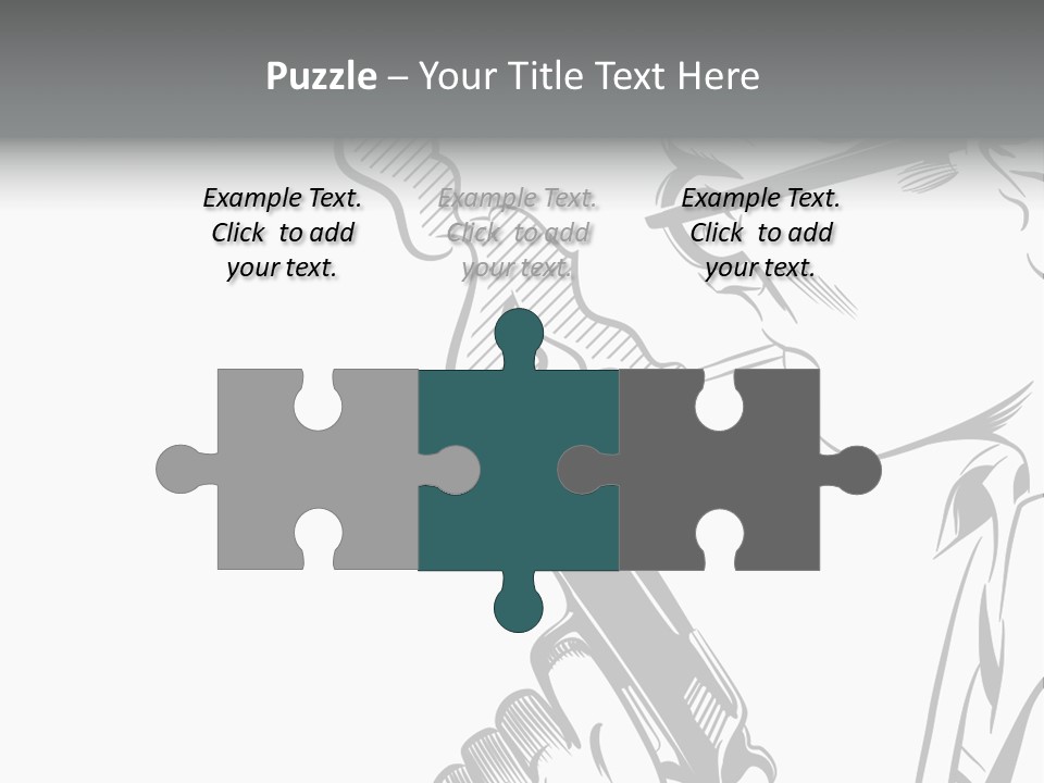 Smoke Glasses Hand Gun PowerPoint Template