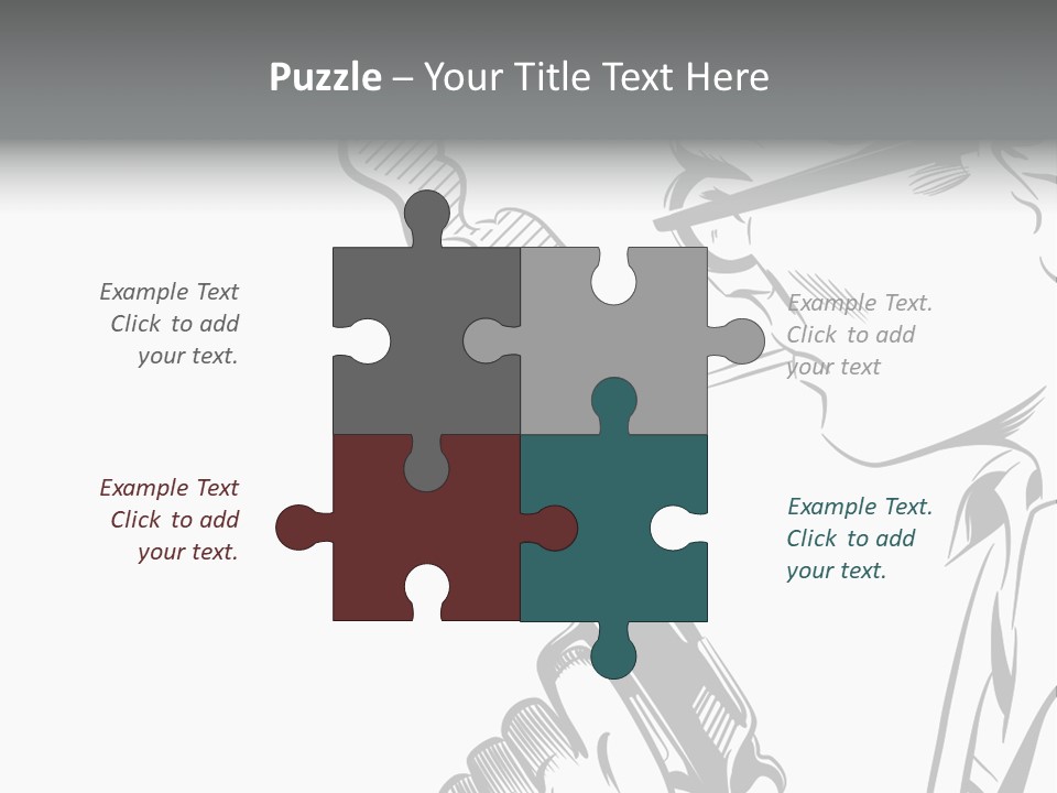 Smoke Glasses Hand Gun PowerPoint Template