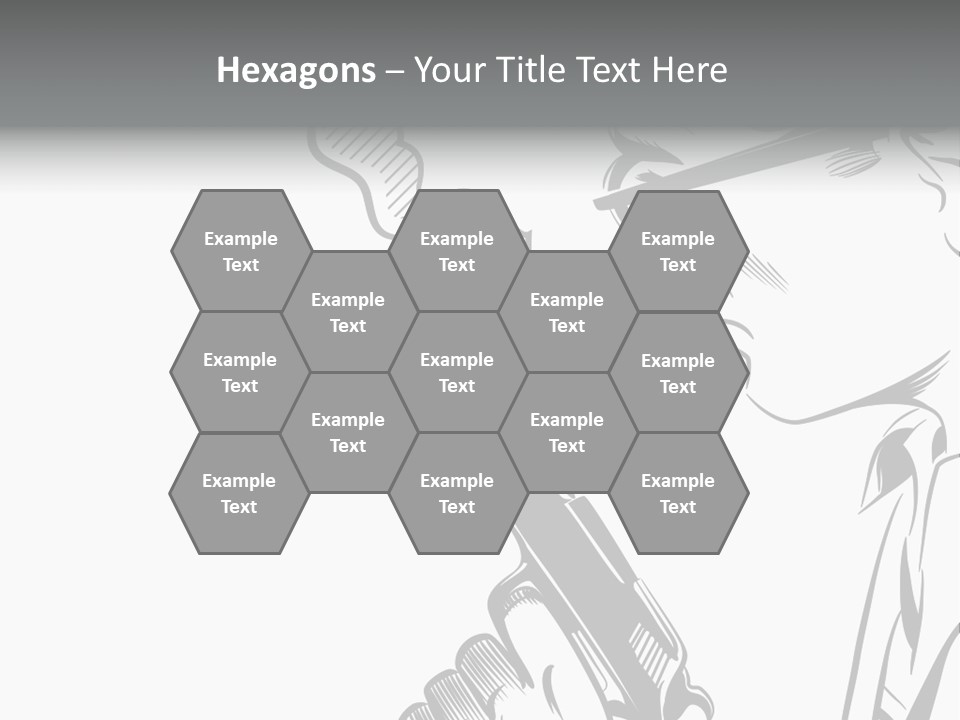 Smoke Glasses Hand Gun PowerPoint Template