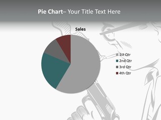 Smoke Glasses Hand Gun PowerPoint Template