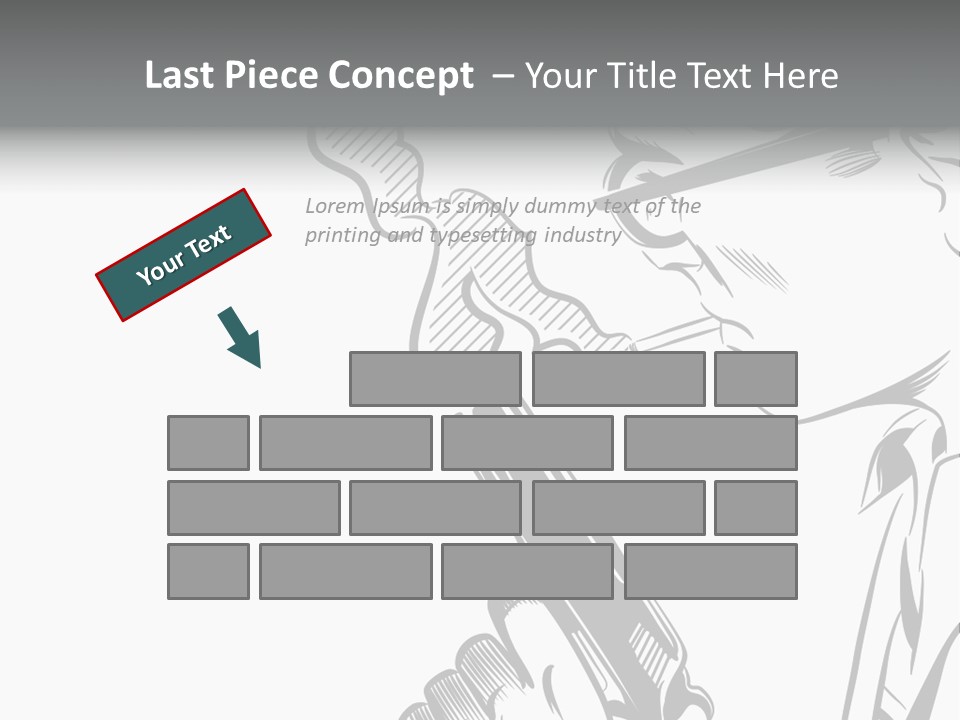 Smoke Glasses Hand Gun PowerPoint Template