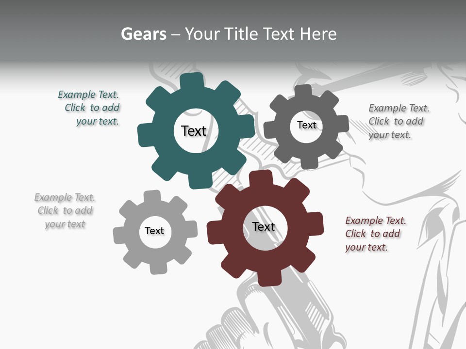 Smoke Glasses Hand Gun PowerPoint Template