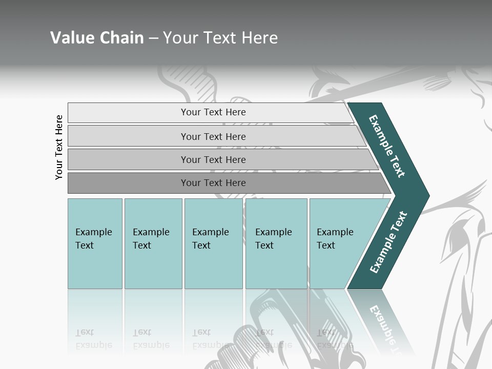 Smoke Glasses Hand Gun PowerPoint Template