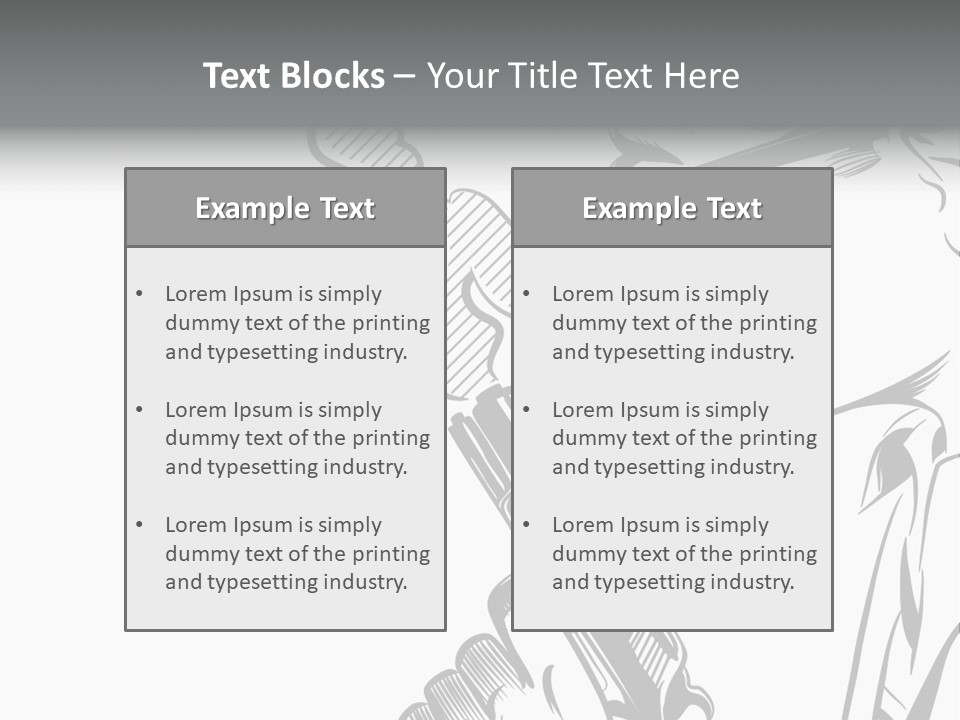 Smoke Glasses Hand Gun PowerPoint Template