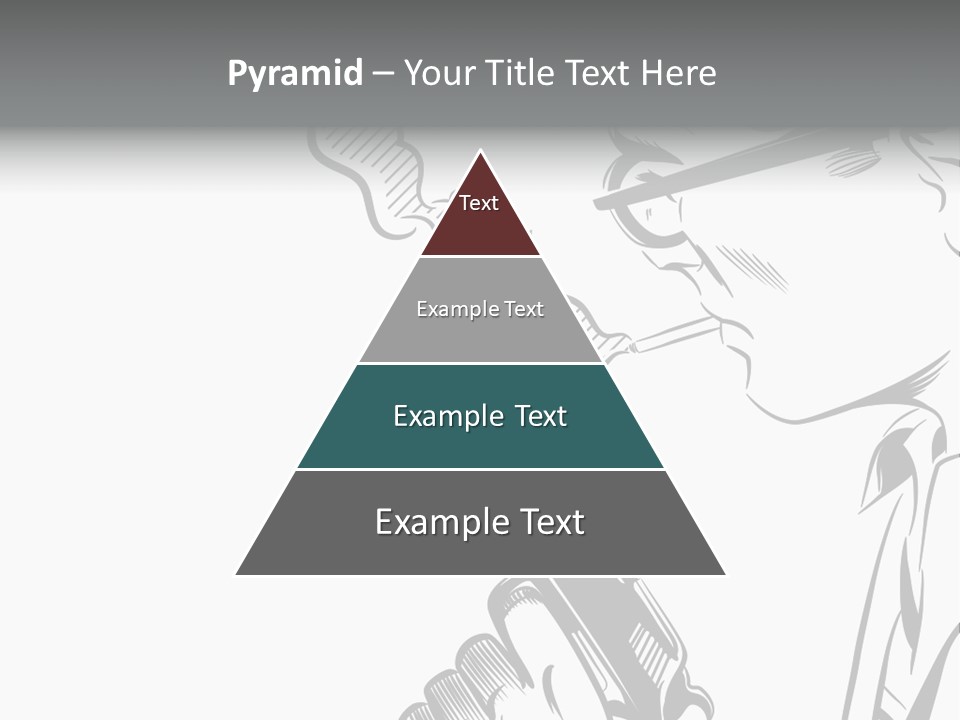 Smoke Glasses Hand Gun PowerPoint Template