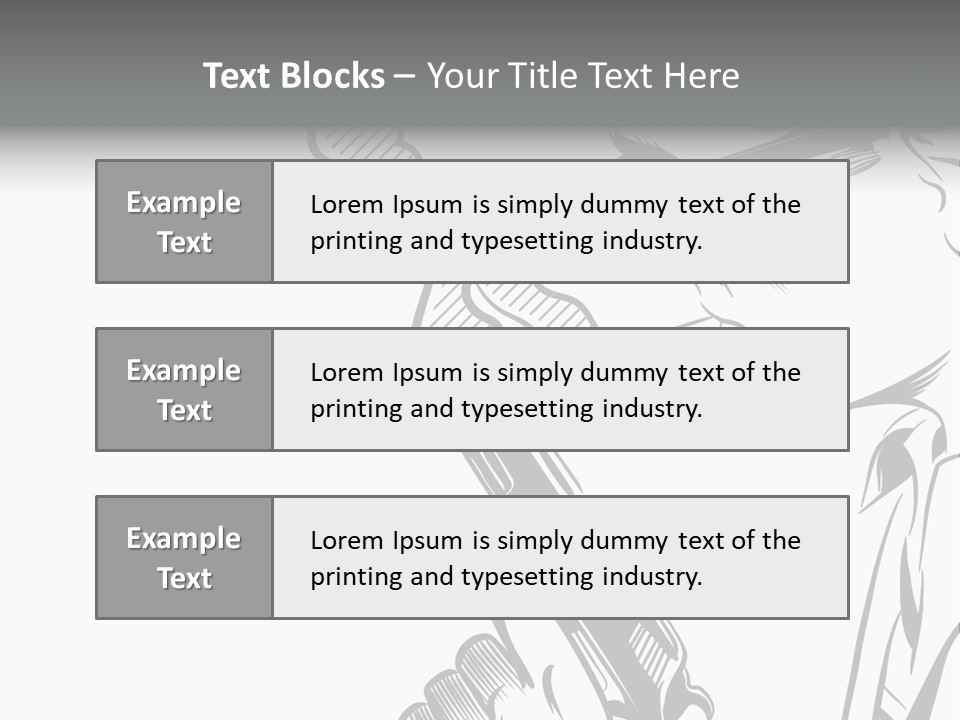 Smoke Glasses Hand Gun PowerPoint Template
