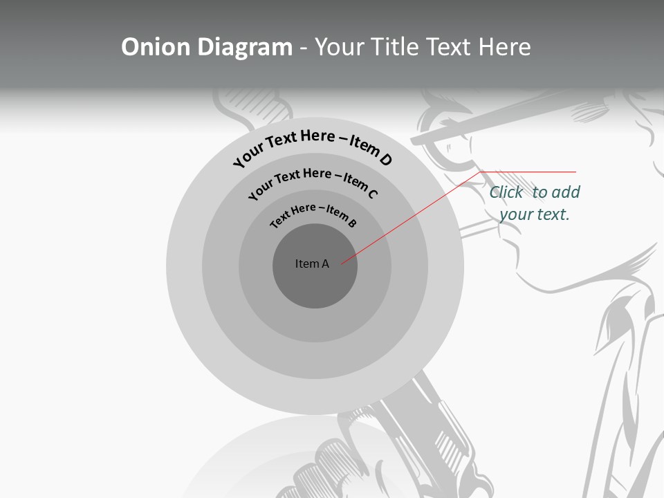Smoke Glasses Hand Gun PowerPoint Template