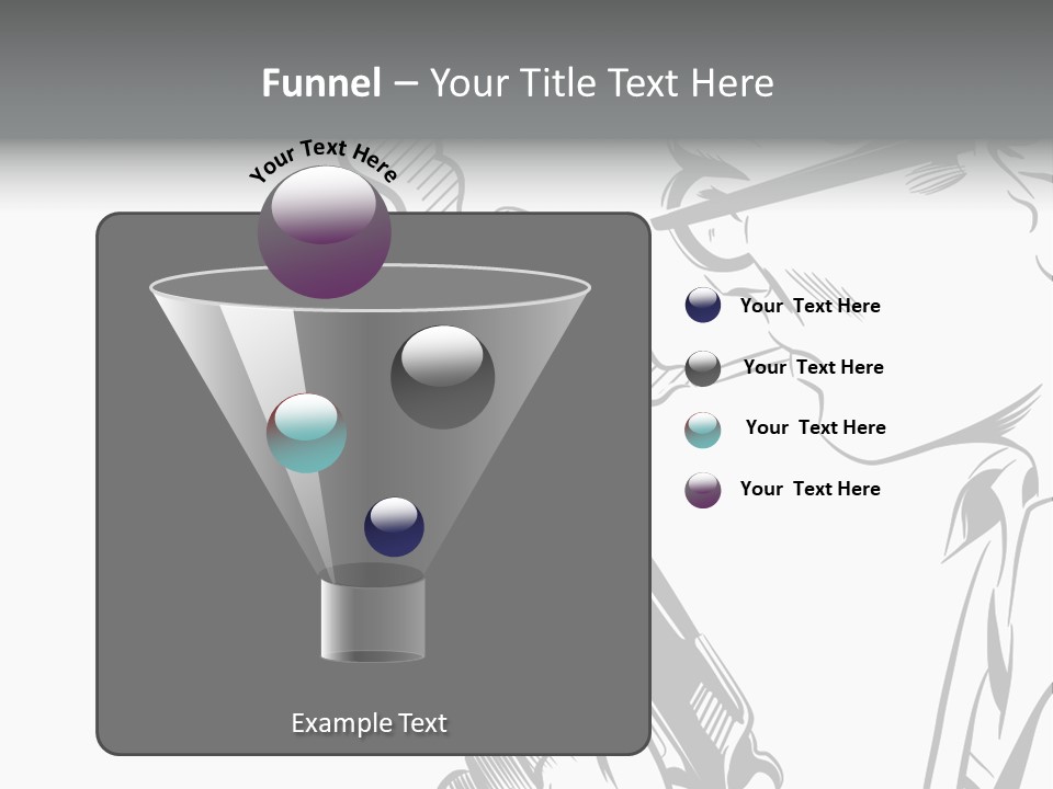 Smoke Glasses Hand Gun PowerPoint Template