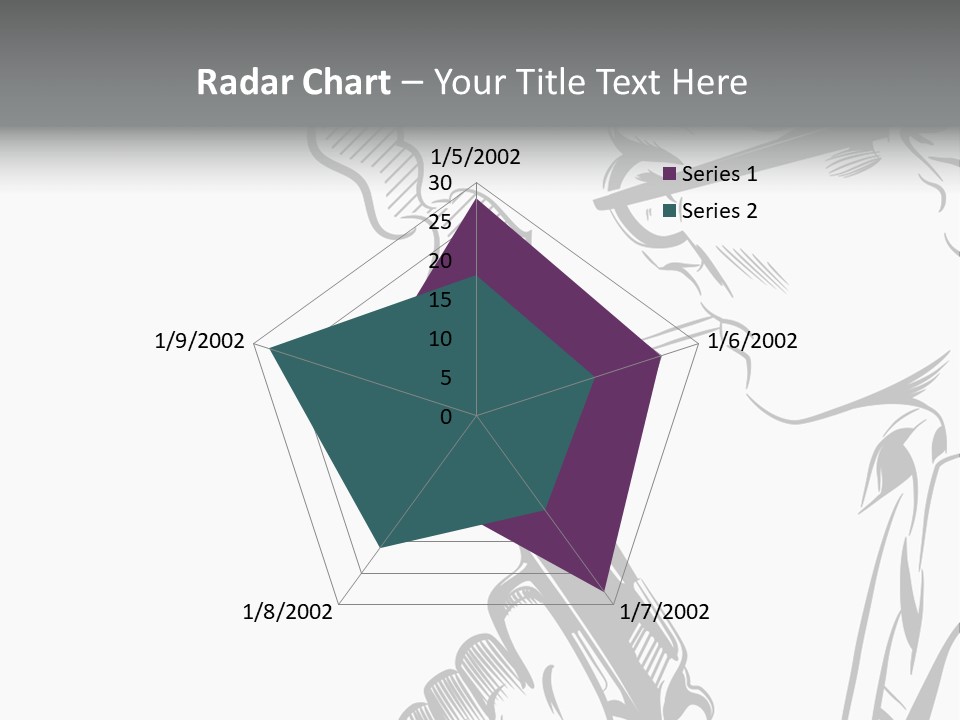 Smoke Glasses Hand Gun PowerPoint Template