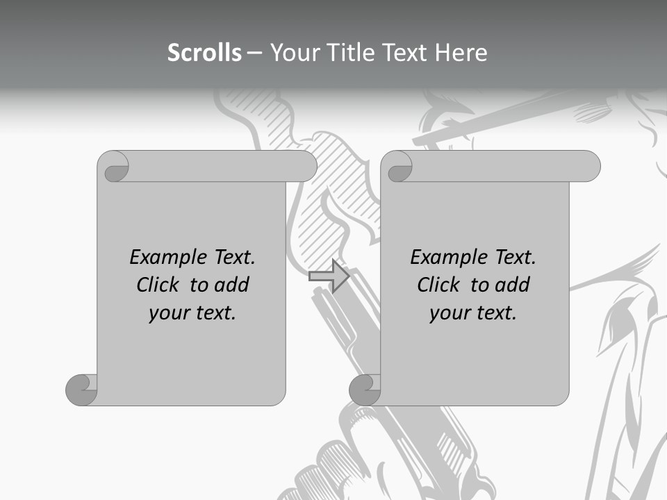 Smoke Glasses Hand Gun PowerPoint Template