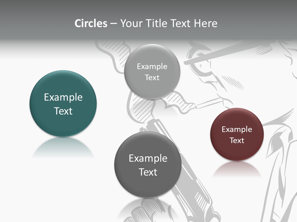Smoke Glasses Hand Gun PowerPoint Template