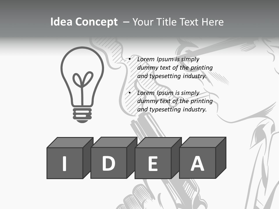 Smoke Glasses Hand Gun PowerPoint Template