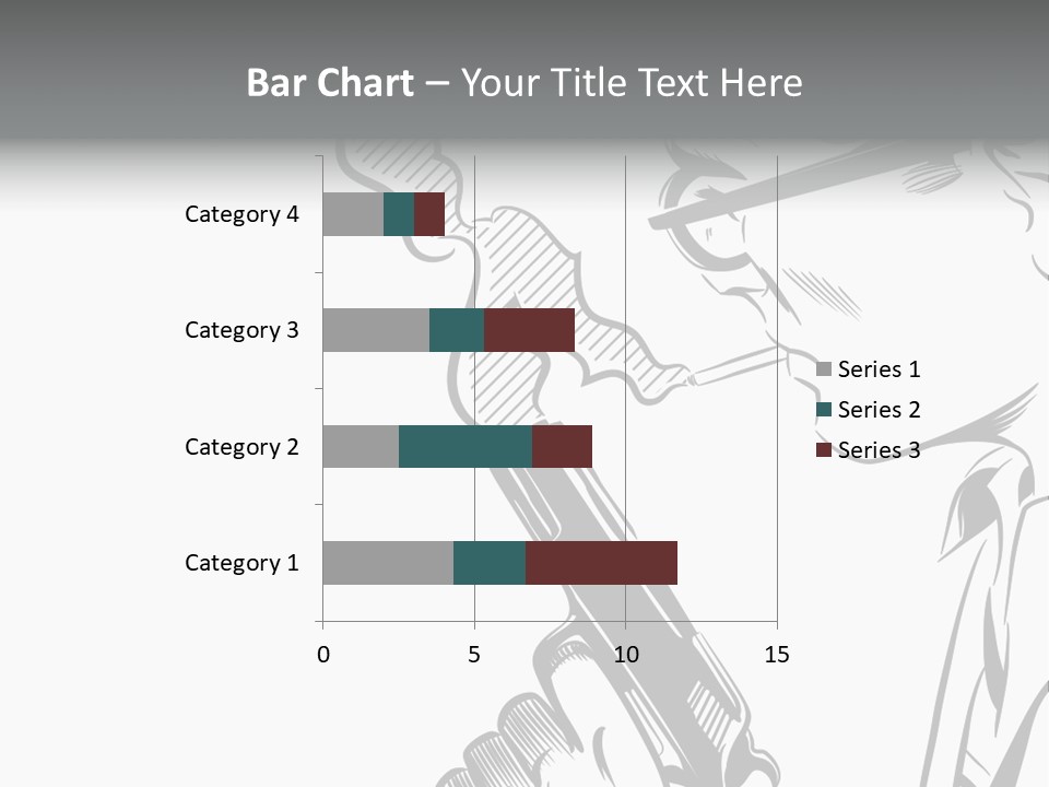 Smoke Glasses Hand Gun PowerPoint Template