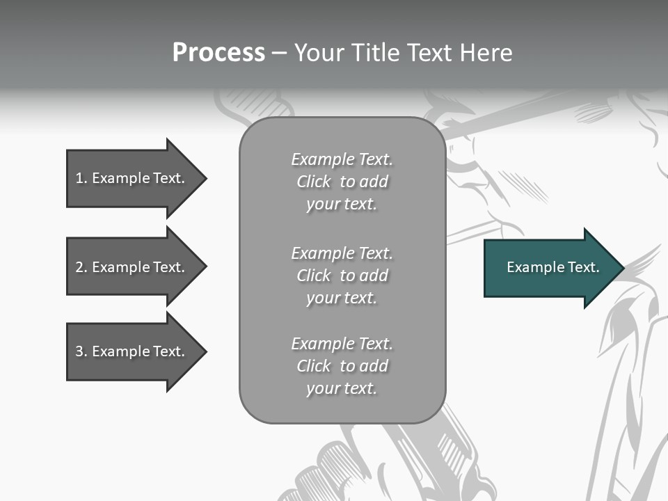 Smoke Glasses Hand Gun PowerPoint Template