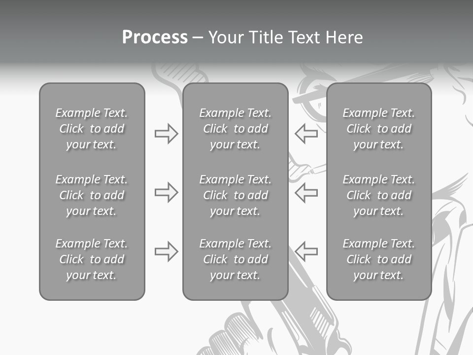 Smoke Glasses Hand Gun PowerPoint Template