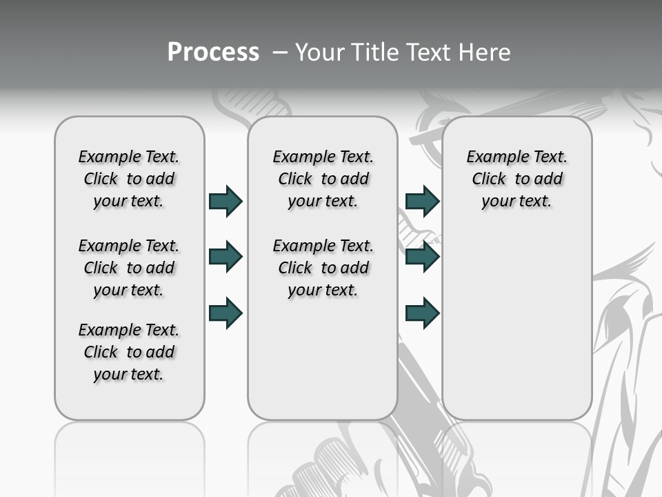 Smoke Glasses Hand Gun PowerPoint Template