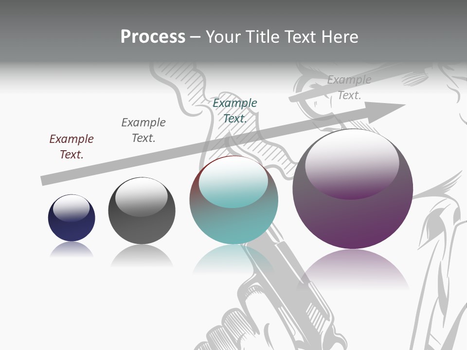 Smoke Glasses Hand Gun PowerPoint Template