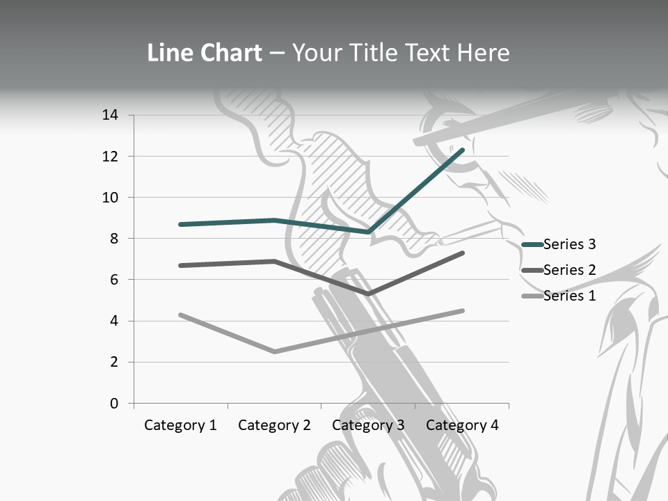 Smoke Glasses Hand Gun PowerPoint Template