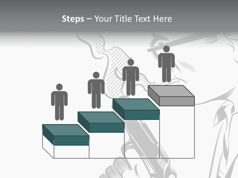 Smoke Glasses Hand Gun PowerPoint Template