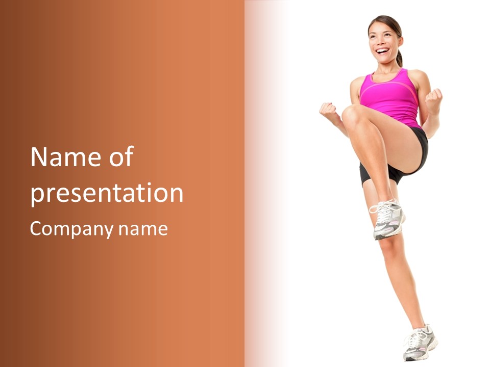 Gym Body White PowerPoint Template