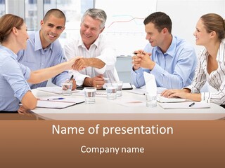 Business Businessmen Hands PowerPoint Template