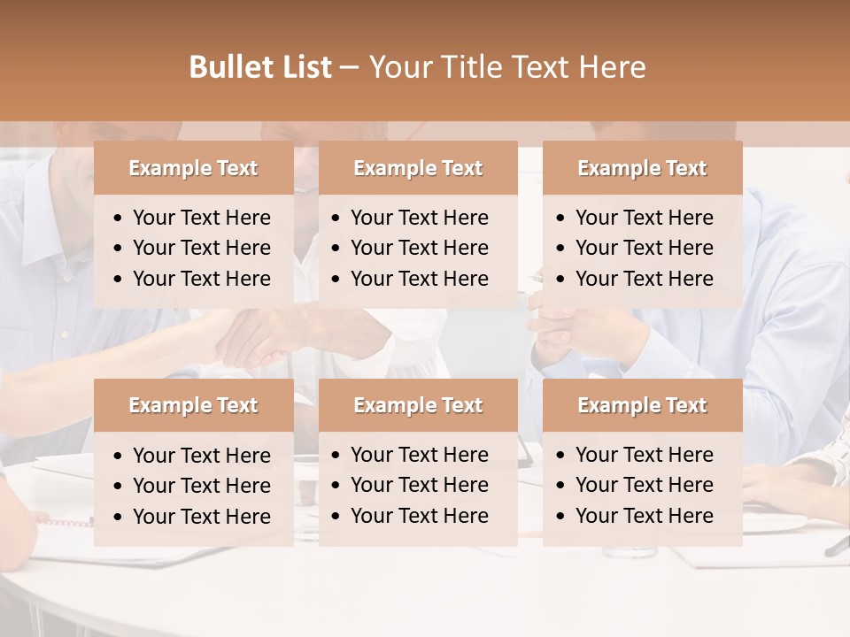 Business Businessmen Hands PowerPoint Template