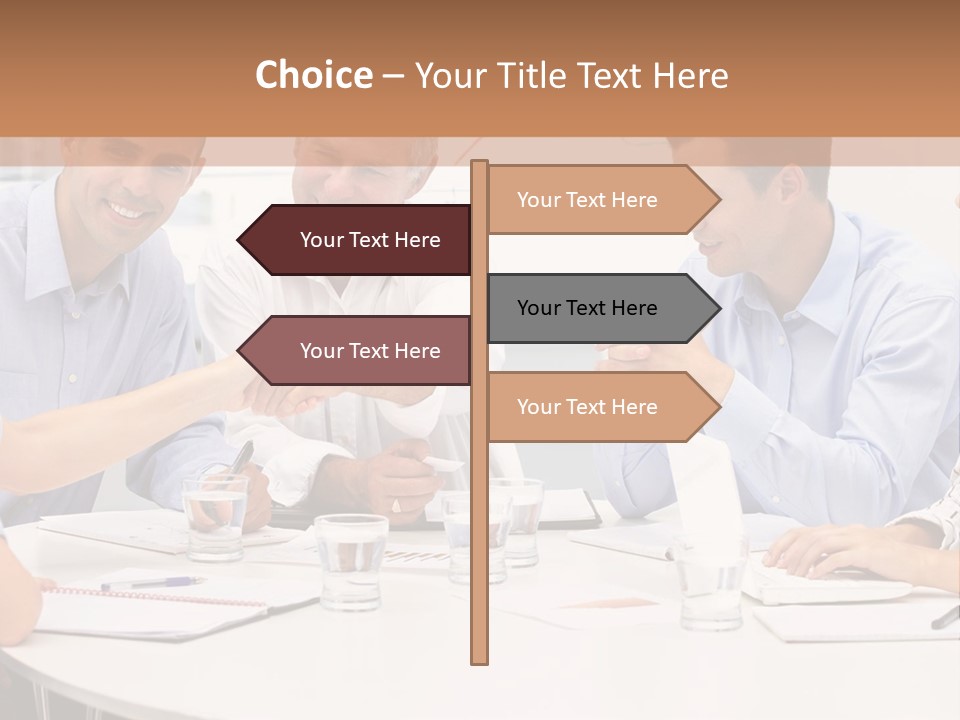Business Businessmen Hands PowerPoint Template