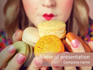 Many Cookies In The Hands Of A Girl PowerPoint Template