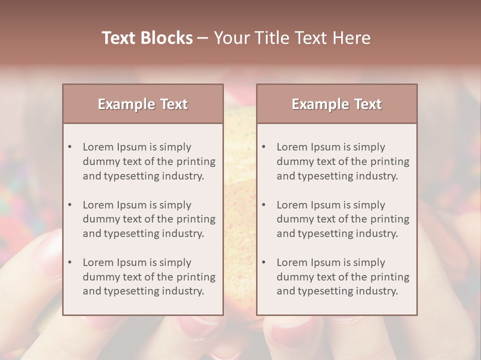 Many Cookies In The Hands Of A Girl PowerPoint Template